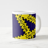 おもしろい名前をカスタムするのBig Mug Caution Tape 004 ジャンボコーヒーマグカップ (正面右)