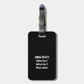 おもしろい名前をカスタムするイタリイタリアンア国旗Pepperoniピザ ラゲッジタグ (裏面縦)