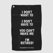 おもしろい名前をカスタムする付き定年ギフト用ゴルフタオル ゴルフタオル (正面)