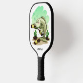 おもしろい名前をカスタムする魚 ピックルボールラケット (左)