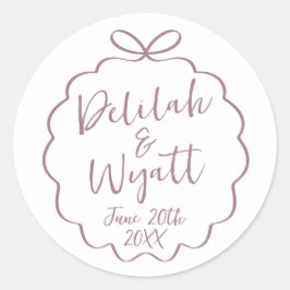 おもしろい名結婚の日付特典封筒 ラウンドシール
