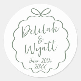 おもしろい名結婚の日付特典封筒 ラウンドシール