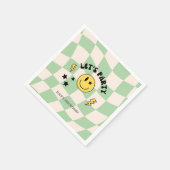 おもしろい名門私立校風のセージグリーンY2Kレトロ誕生日ナプキンス スタンダードカクテルナプキン (角)