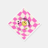 おもしろい名門私立校風のホットピンクY2Kレトロ誕生日ナプキンス スタンダードカクテルナプキン (角)