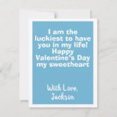 おもしろい君は僕の重要なロマンチックな言葉遊び カード (裏面)