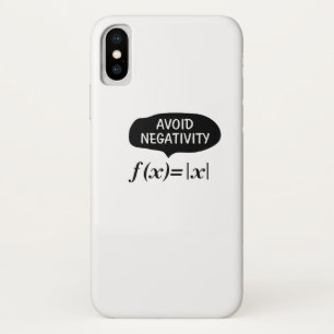おもしろい否定性の数学のおたくのギーク学生を避けて下さい iPhone X ケース