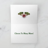 おもしろい周年女性カエルのカップルゆりパッド カード (内部)