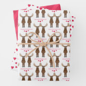 おもしろい周年記念パーティーキュートムースカスタム ラッピングペーパーシート (インサイチュ)