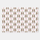 おもしろい周年記念パーティーキュートムースカスタム ラッピングペーパーシート (正面)