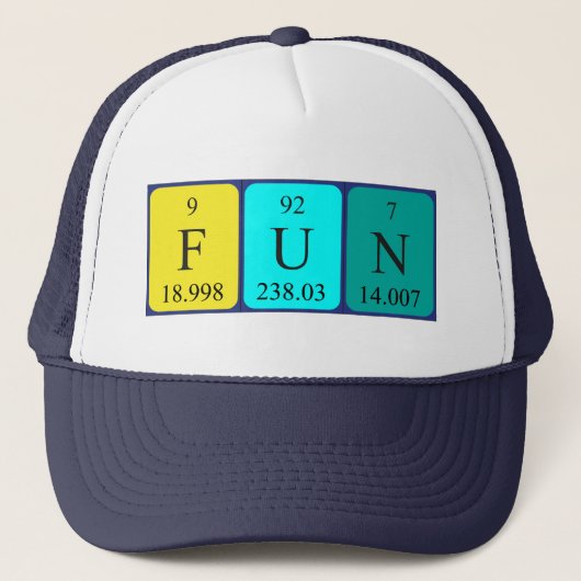 おもしろい周期表語hat キャップ (正面)
