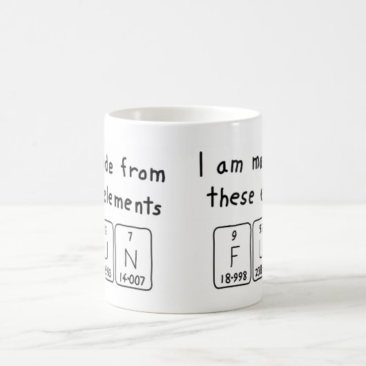おもしろい周期表語mud コーヒーマグカップ (中央)