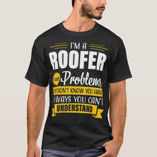 おもしろい問題屋付き贈答人整備士請負人 Tシャツ (正面)
