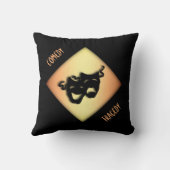 おもしろい喜劇と悲劇の演劇マスク クッション (裏面)