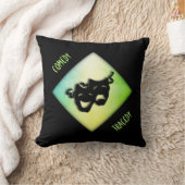 おもしろい喜劇と悲劇の演劇マスク クッション (ブランケット)