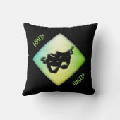 おもしろい喜劇と悲劇の演劇マスク クッション (裏面)