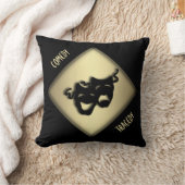 おもしろい喜劇と悲劇の演劇マスク クッション (ブランケット)