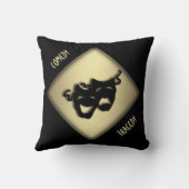 おもしろい喜劇と悲劇の演劇マスク クッション (裏面)