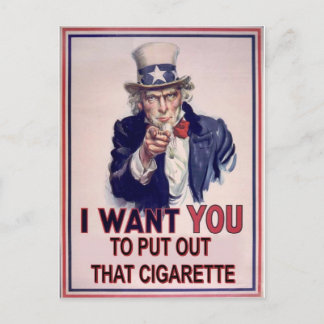 おもしろい喫煙なし ポストカード