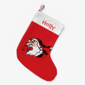 おもしろい喫煙サンパーソナライズされたタ スモールクリスマスストッキング (正面 (吊り時))