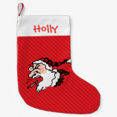 おもしろい喫煙サンパーソナライズされたタ スモールクリスマスストッキング (正面)