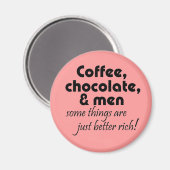 おもしろい喫茶店ギフトピンク冷蔵庫用マグネット マグネット (正面/裏面)