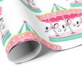 おもしろい回路回転木馬パーティー包装紙 ラッピングペーパー (ロールコーナー)