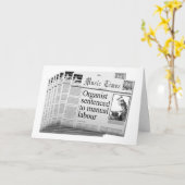 おもしろい団体の新しい仕事のお祝いカード カード (黄色い花)