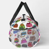 おもしろい図解入りの、写真付きのかわいい財布の柄ラブアート ダッフルバッグ (右)