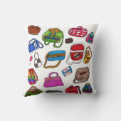 おもしろい図解入りの、写真付きのかわいい財布柄デザイン クッション (裏面)