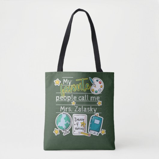 おもしろい基本先生ギフト名等級 トートバッグ (正面)