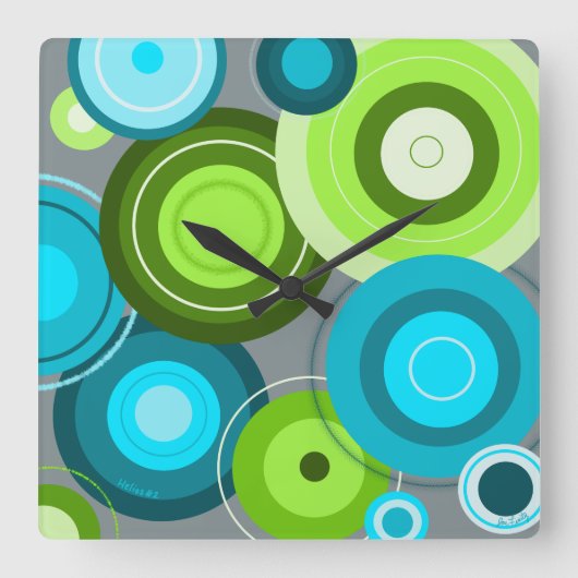 おもしろい壁時計 スクエア壁時計 (正面)