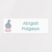 おもしろい変なハトパーソナライズされたコ ラベル (デザイン2)