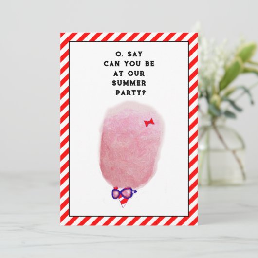 おもしろい夏のパーティの招待状 招待状 (スタンド正面)