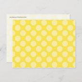 おもしろい夏の黄色の水玉模様に黄色のギフト ポストカード (正面/裏面)