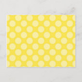 おもしろい夏の黄色の水玉模様に黄色のギフト ポストカード (正面)