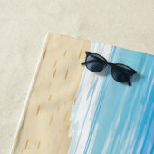 おもしろい夏ビーチシーンウォーターサンドサンシャイン ビーチタオル (インサイチュ)