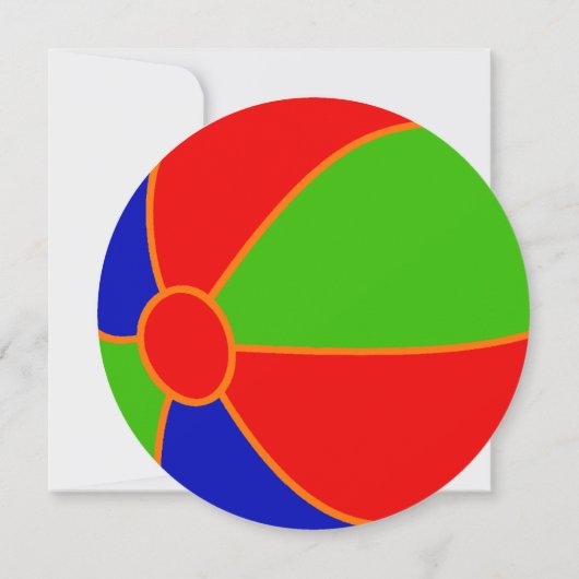 おもしろい夏ビーチボールプールパーティー任意の年齢誕生日 招待状 (裏面)