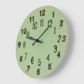 おもしろい夏時間 ラージ壁時計 (傾斜)