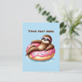 おもしろい夏期のカスタマイズ可能なビーチスロット ポストカード (スタンド正面)