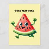 おもしろい夏期カスタマイズ可能スイカ ポストカード (正面)