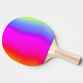 おもしろい多彩の虹そっくりのパターンかい 卓球ラケット (横)