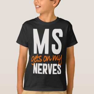 おもしろい多発性硬化症認識度Ms Warrior - Ms G Tシャツ