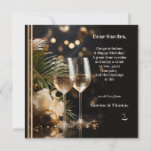 おもしろい大きな猫ブーゼ誕生日 カード (裏面)