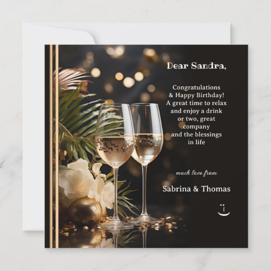 おもしろい大きな猫ブーゼ誕生日 カード (裏面)