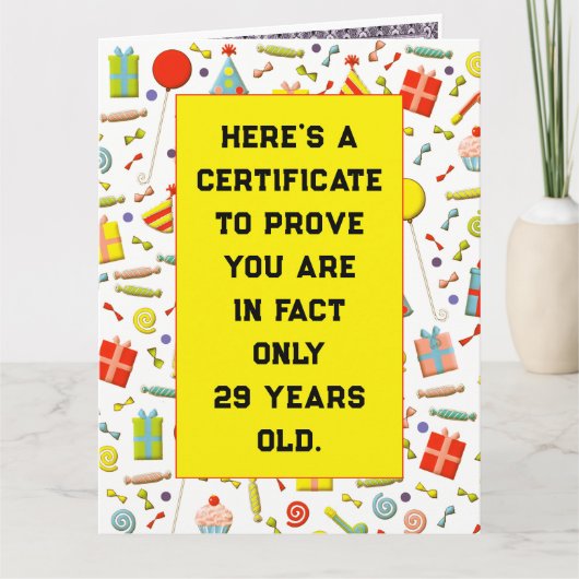 おもしろい大人の誕生日 カード (正面)