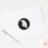 おもしろい大人ハロウィン笑わされる幽霊 ラウンドシール (封筒)