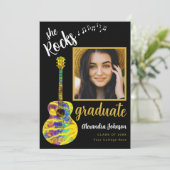 おもしろい大学院フォト金ゴールドスクリプト卒業パーティー 招待状 (スタンド正面)