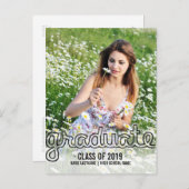 おもしろい大学院写真はがき招待状 インビテーションポストカード (正面/裏面)