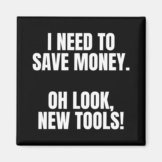 おもしろい大工パパのユーモア　あら、新しい工具だ！ マグネット (正面)