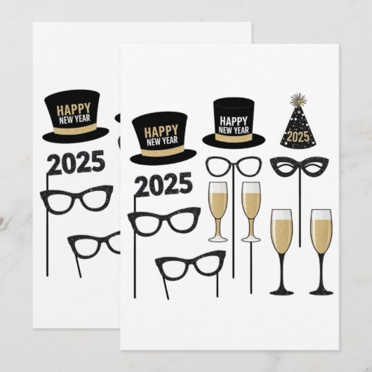 おもしろい大晦日 招待状 (正面/裏面)